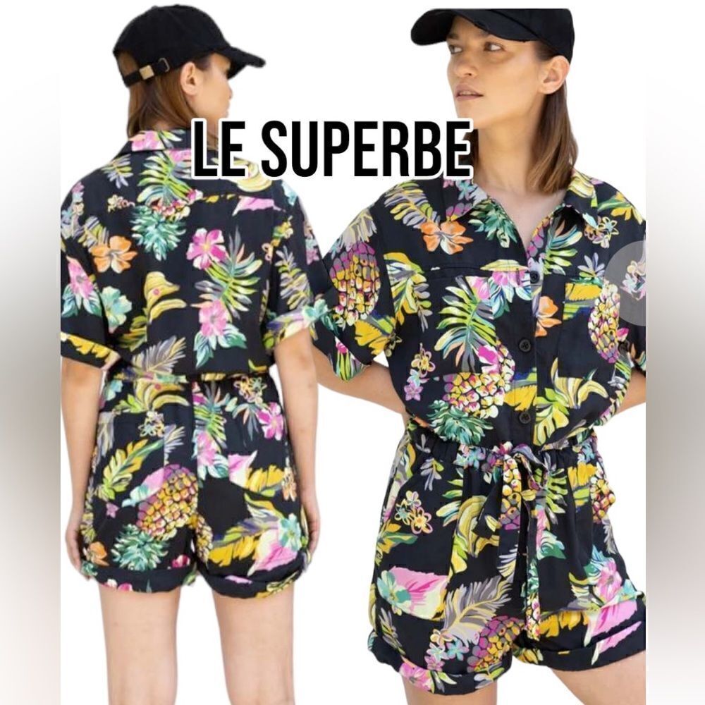 Le Superbe Tropical Print Romper